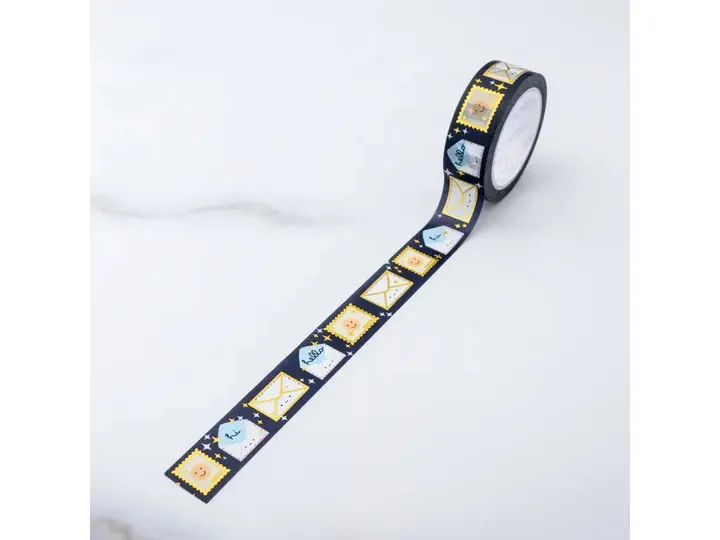 ILOOTPAPERIE - Washi Tape - Gold Stamps & Envelopes (Gold Foil)