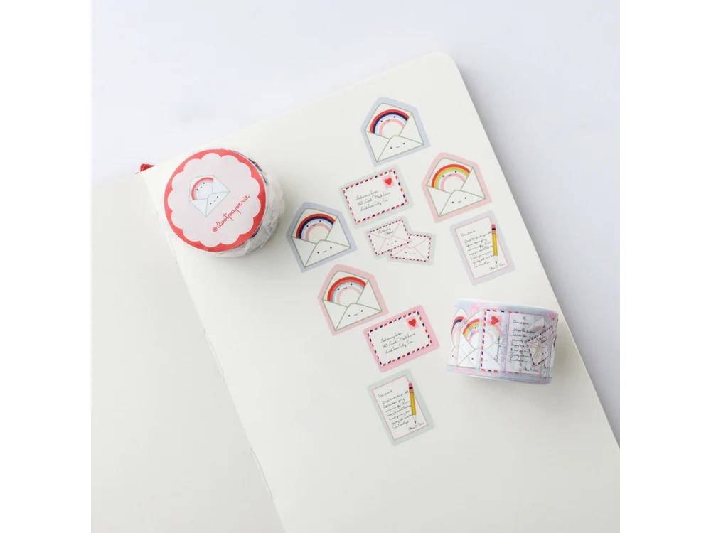 ILOOTPAPERIE - Washi Tape - Rainbow Snail Mail Parade Overlap