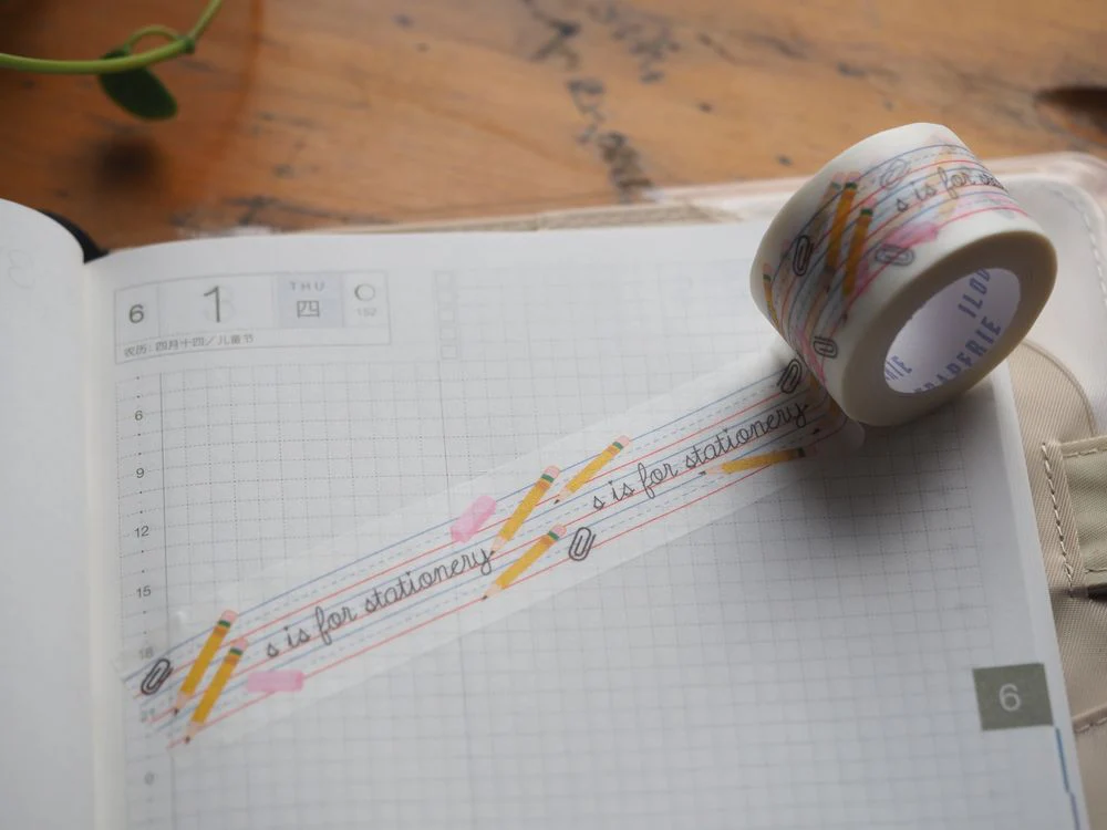 ILOOTPAPERIE - Washi Tape - S is for Stationery