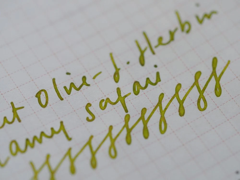 J. Herbin Fountain Pen Ink (30mL) - Vert Olive - Image 3