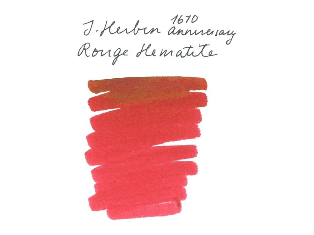 Jacques Herbin Fountain Pen Ink (50mL) - 1670 Anniversary - Rouge Hematite - Image 2