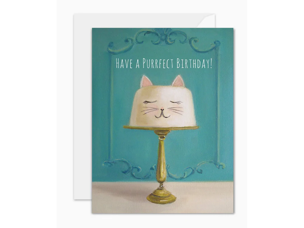 Janet Hill Studio - Birthday Card - Purrfect