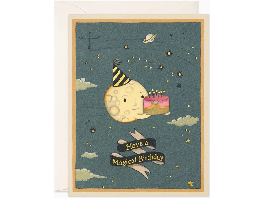 JooJoo Paper - Moon Cake Birthday Greeting Card