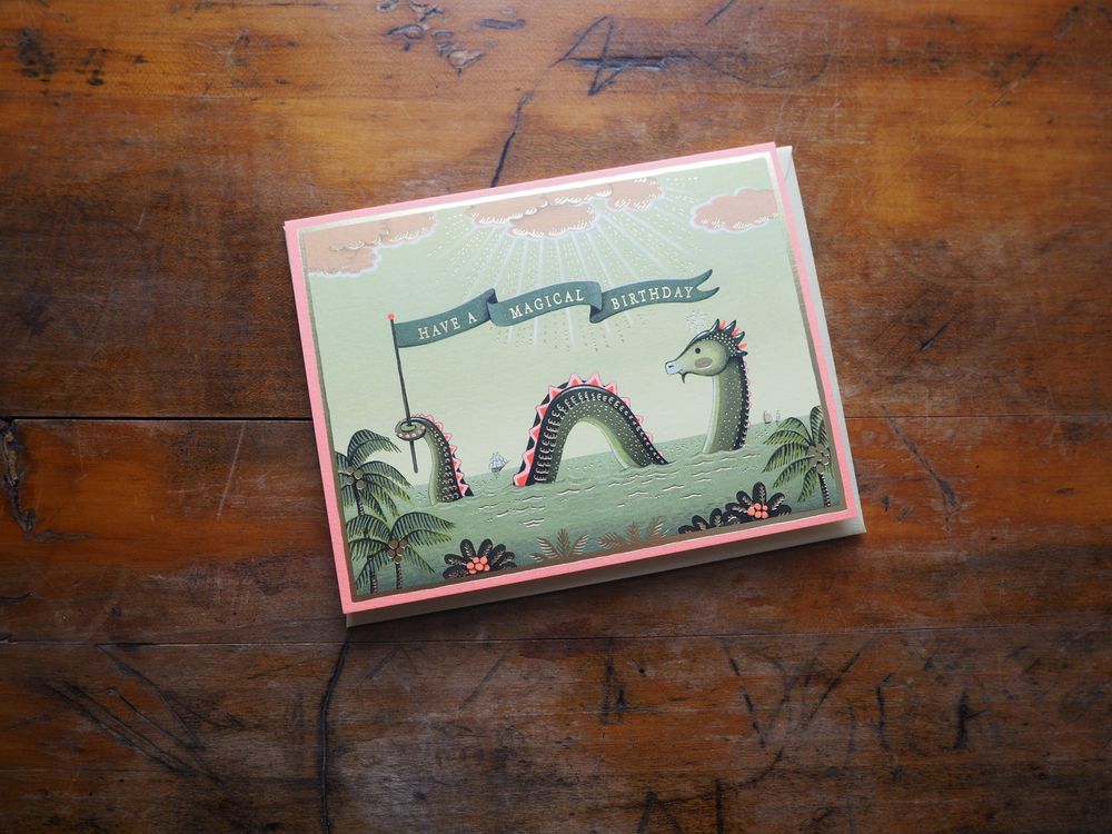 JooJoo Paper - Sea Monster Birthday Greeting Card