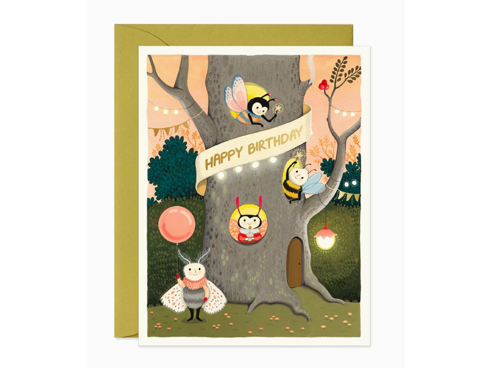 JooJoo Paper - Tree Apartment Birthday Greeting Card