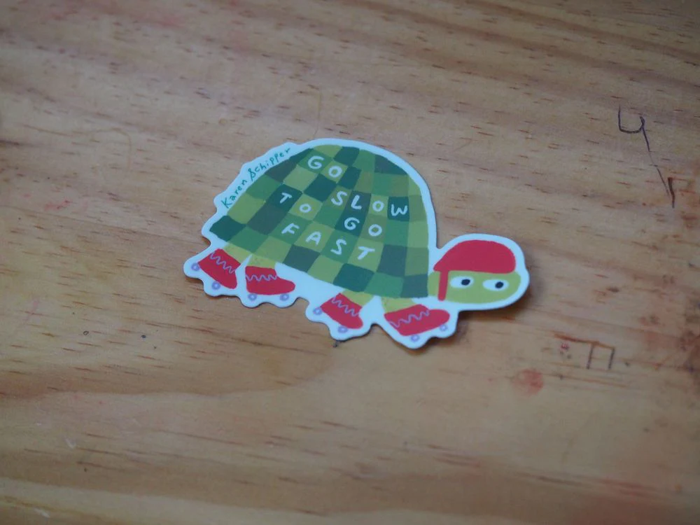 Karen Schipper - Vinyl Sticker - Rollerskate Turtle