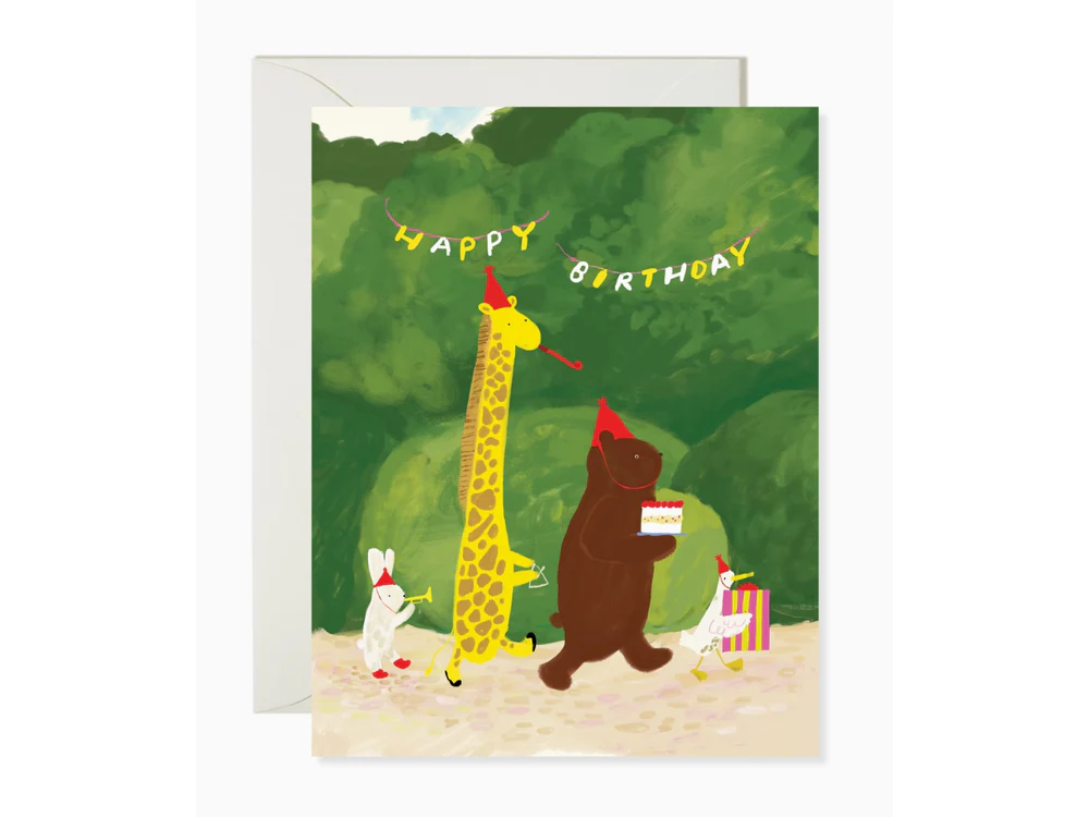 Karen Schipper - Woodland Animal Birthday Card