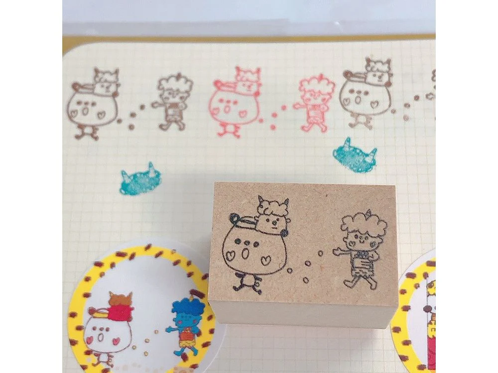 Kayonoko - Rubber Stamp - Oni wa soto, Fuku wa uchi