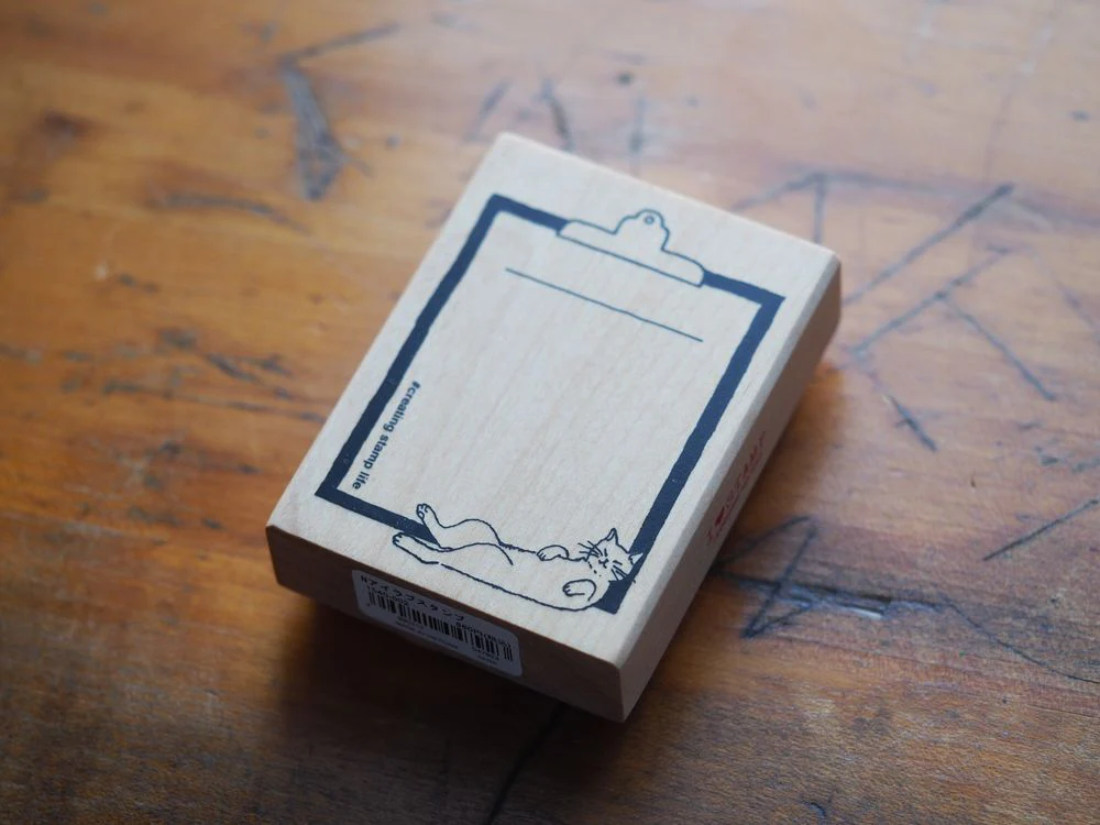 Kodomo No Kao - Stamp - I Love Stamp - Clipboard Cat (1540-002)