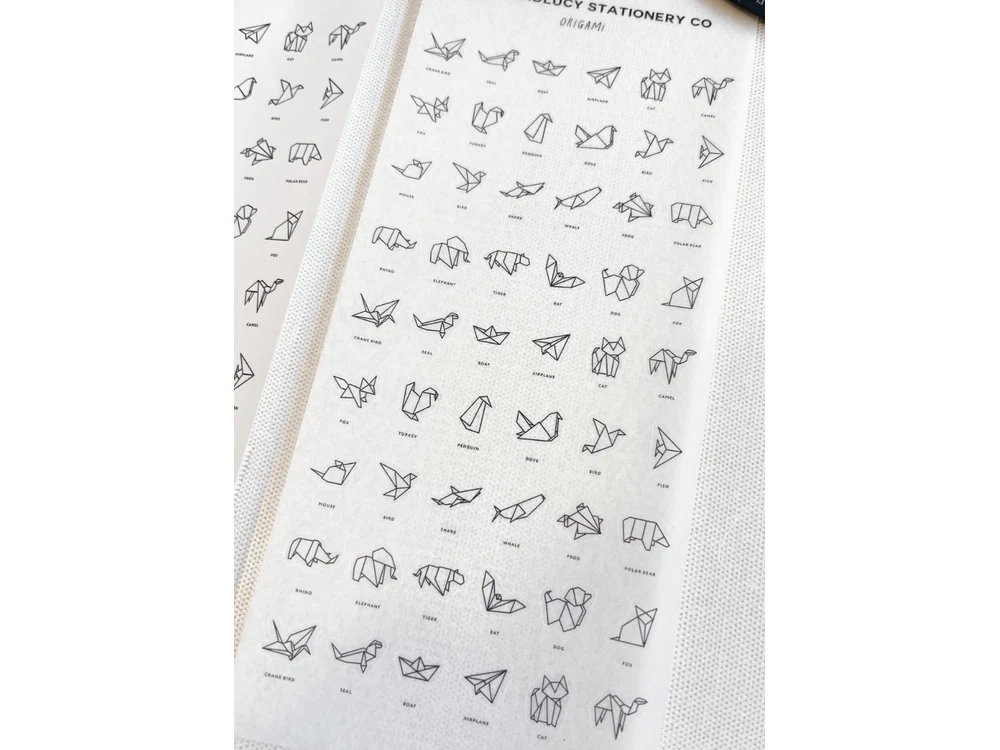 Kuboandlucy Stationery Co. - Sticker Sheet - Tiny Animal Origami