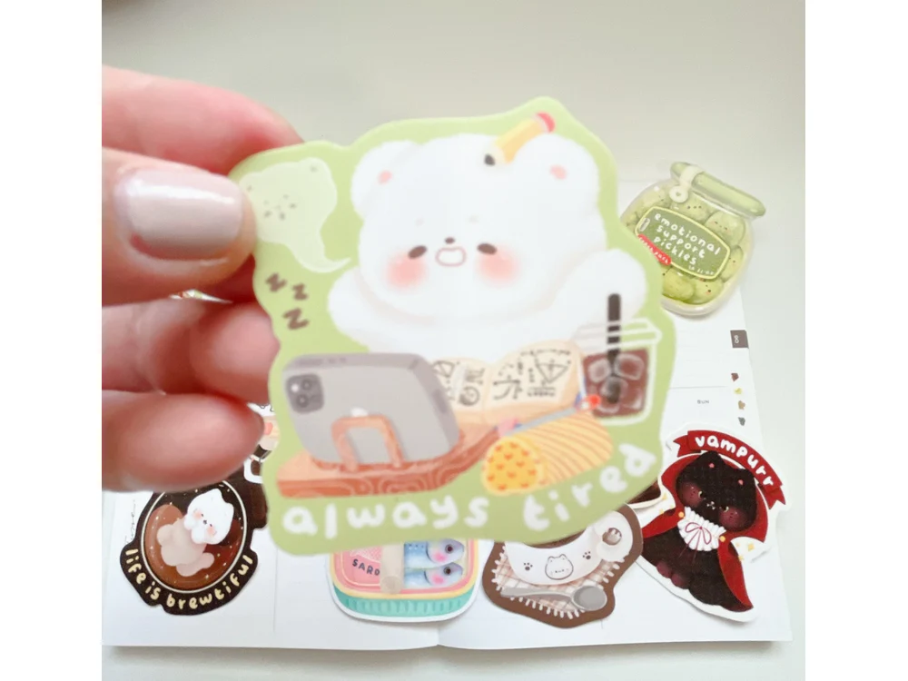 Kuboandlucy Stationery Co. - Vinyl Sticker - Always Tired