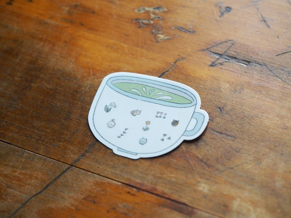 Kuboandlucy Stationery Co. x Dana Ate Oatmeal - Sticker - Cup of Matcha