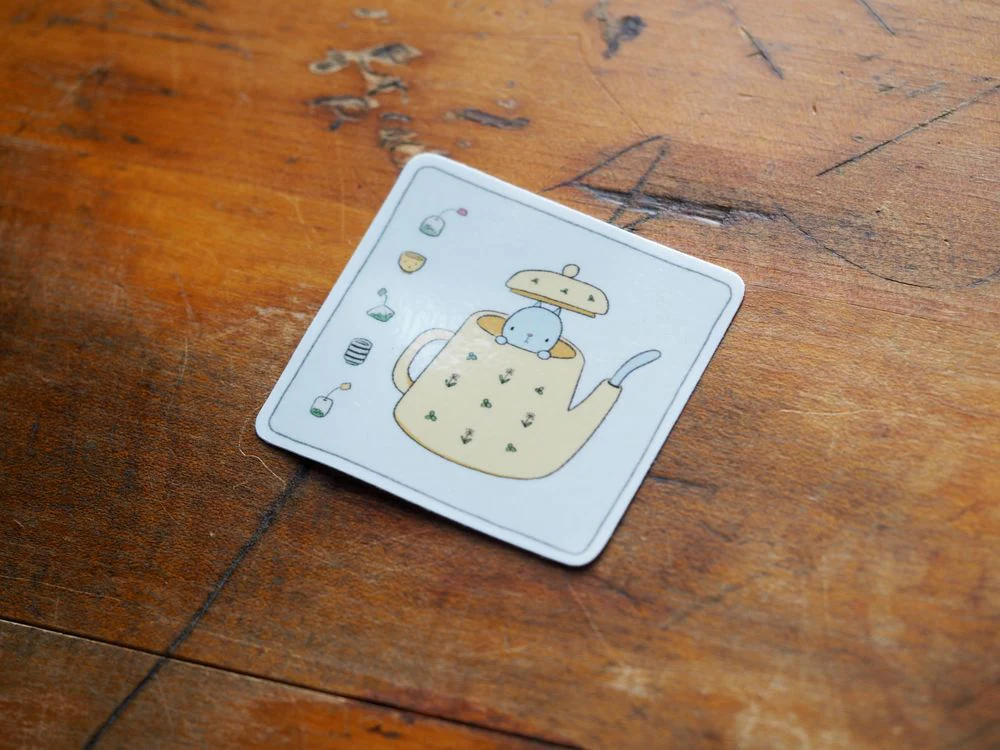 Kuboandlucy Stationery Co. x Dana Ate Oatmeal - Sticker - Kubo Pot of Tea