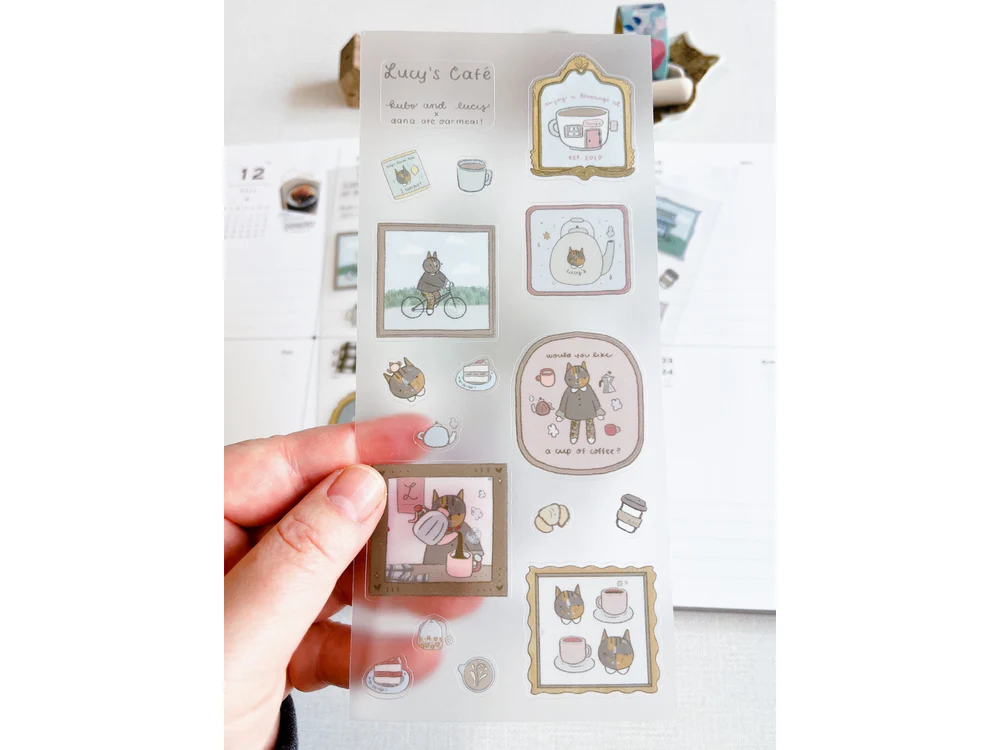 Kuboandlucy x Data Ate Oatmeal - Sticker Sheet - Lucy's Cafe