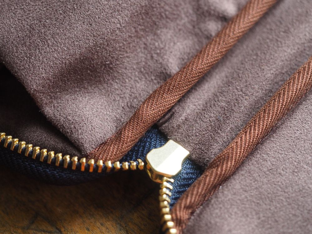 Kyoku Haku - Leather Zippered 10 Pen Case - Brown - Image 4