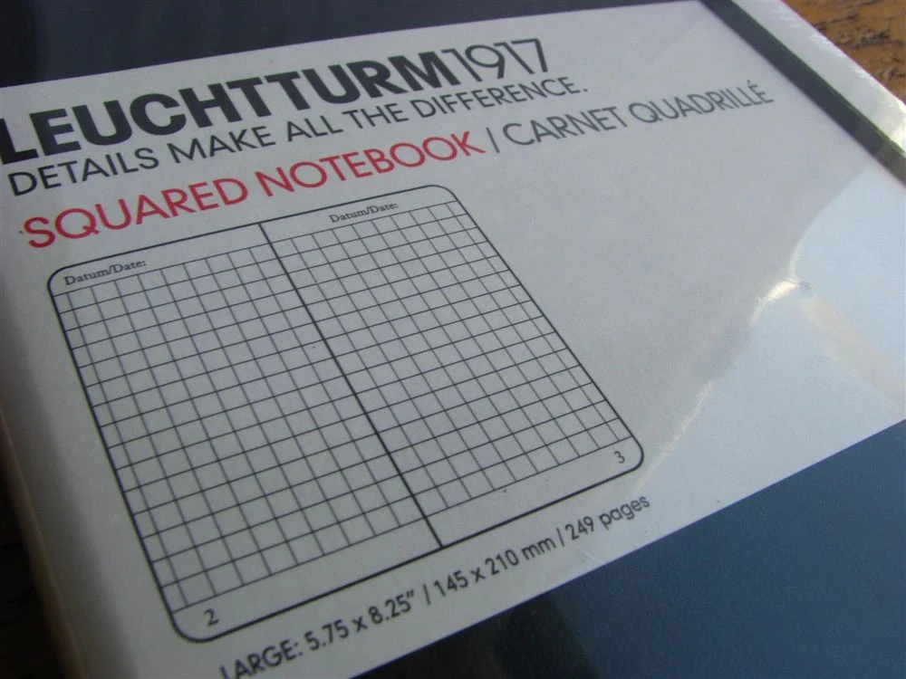 Leuchtturm Hardcover Notebook - A5 - Black (Squared) - Image 2
