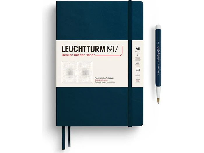 Leuchtturm Hardcover Notebook - A5 - Deep Sea (Dotted)