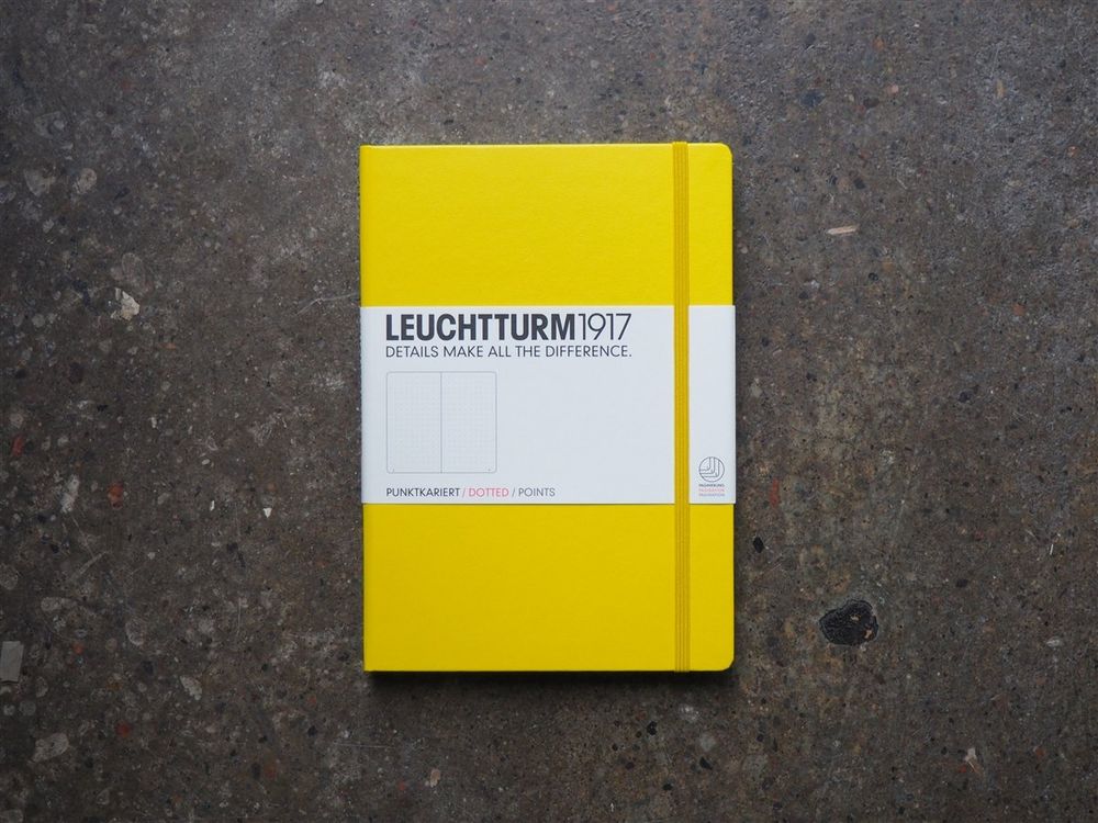 Leuchtturm Hardcover Notebook - A5 - Lemon (Dotted)