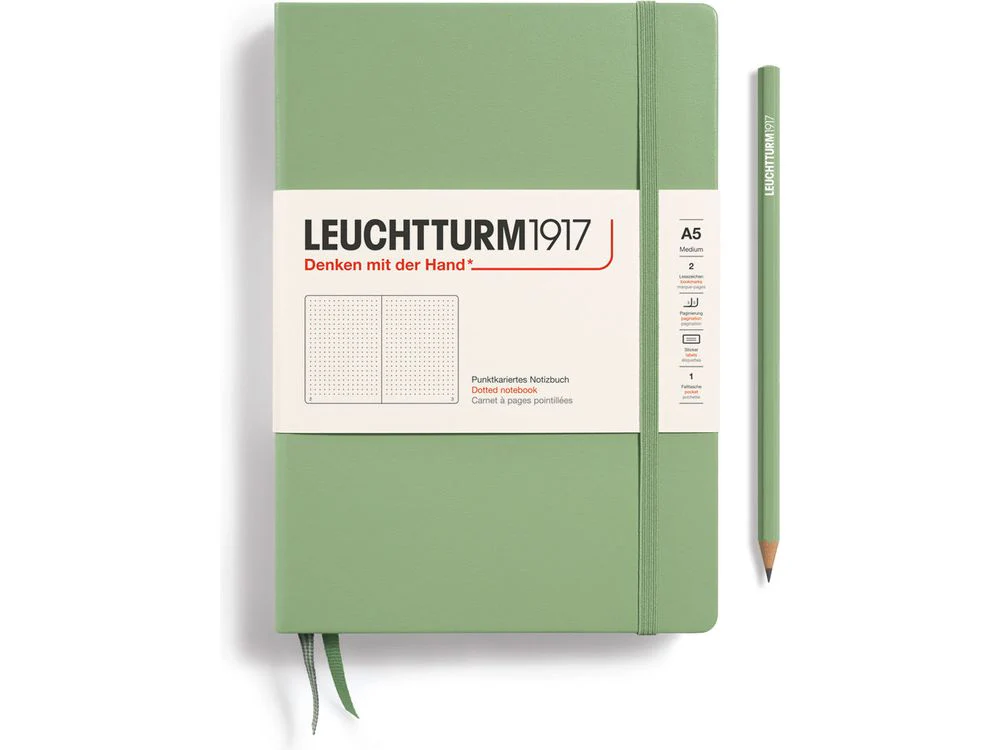 Leuchtturm Hardcover Notebook - A5 - Sage (Dotted)