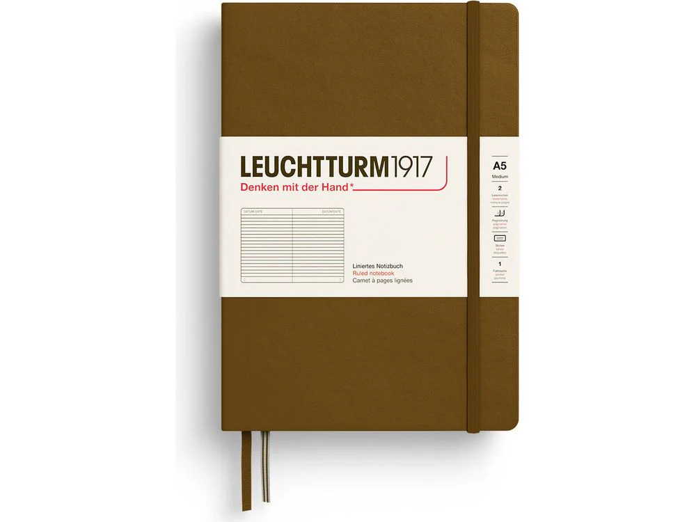 Leuchtturm Hardcover Notebook - A5 - Spice Brown (Lined)