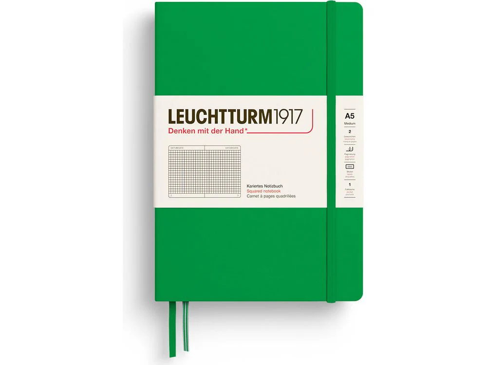 Leuchtturm Hardcover Notebook - A5 - Spring Leaf (Squared)