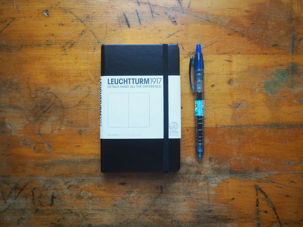 Leuchtturm Hardcover Pocket Notebook - A6 - Black (Plain)