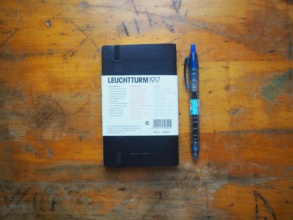 Leuchtturm Hardcover Pocket Notebook - A6 - Black (Squared) - Image 4
