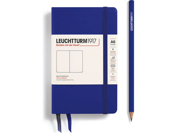 Leuchtturm Hardcover Pocket Notebook - A6 - Ink (Plain)