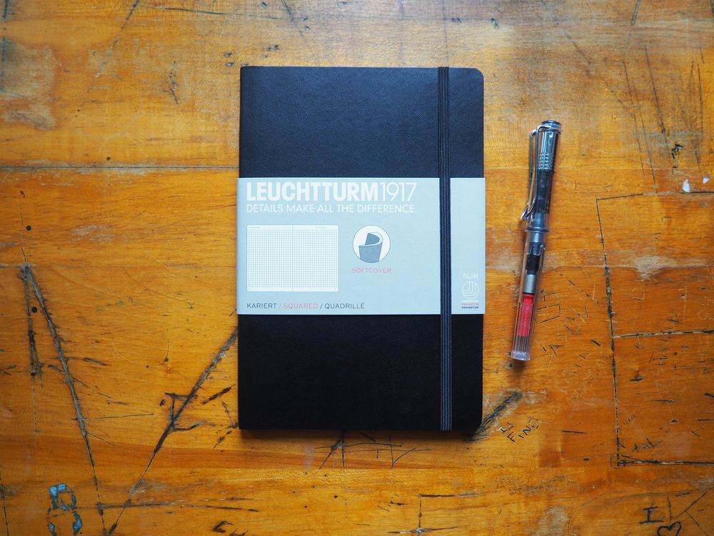 Leuchtturm Softcover Notebook - A5 - Black (Squared)