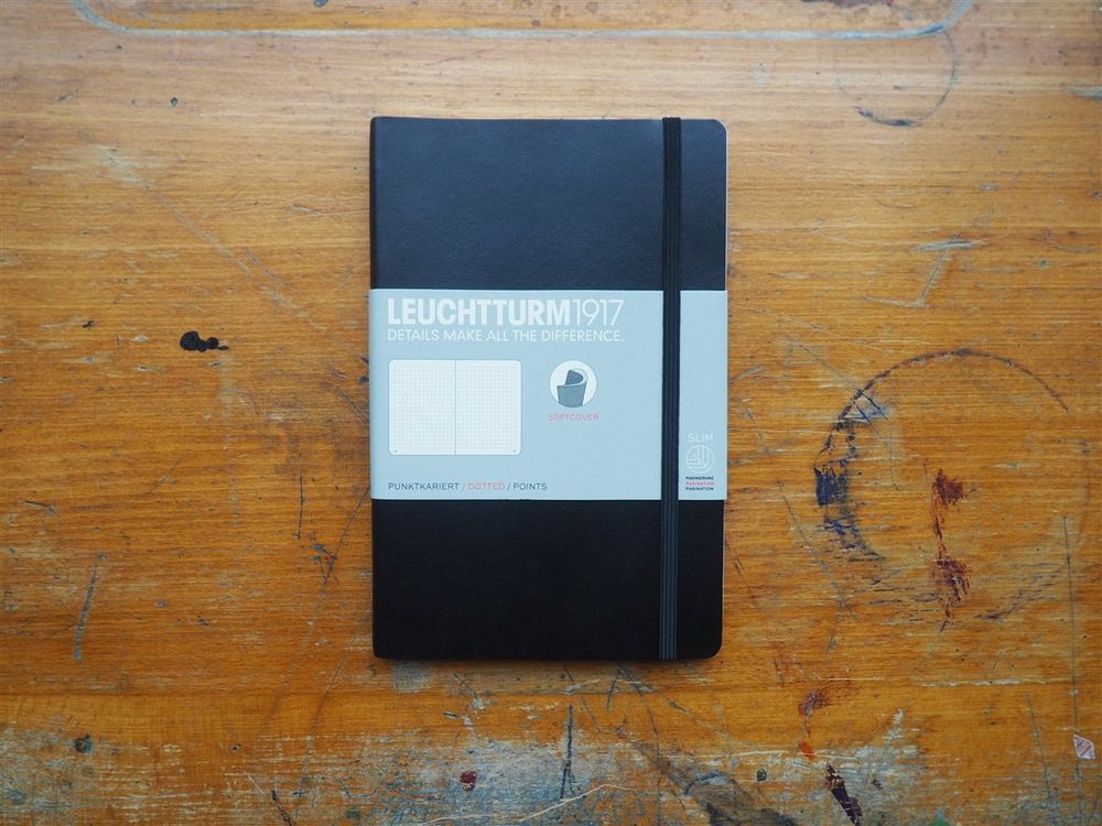 Leuchtturm Softcover Notebook - B6+ - Black (Dotted)
