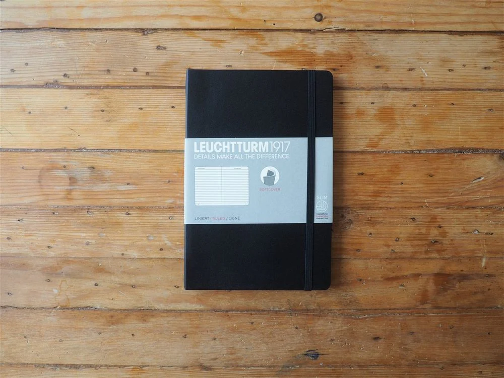 Leuchtturm Softcover Notebook - B6+ - Black (Lined)