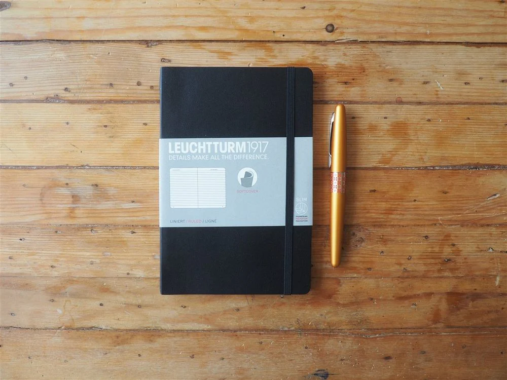 Leuchtturm Softcover Notebook - B6+ - Black (Lined) - Image 2