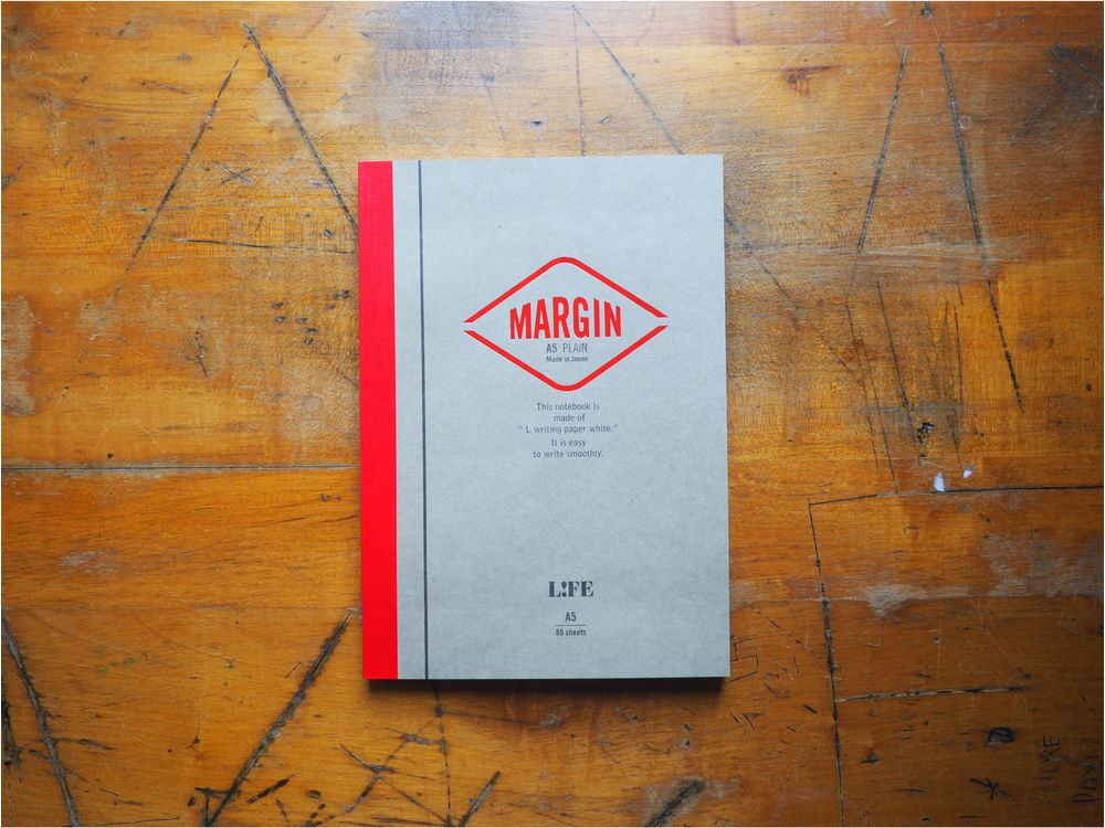 Life Japanese Stationery Margin Notebook - A5 - Plain
