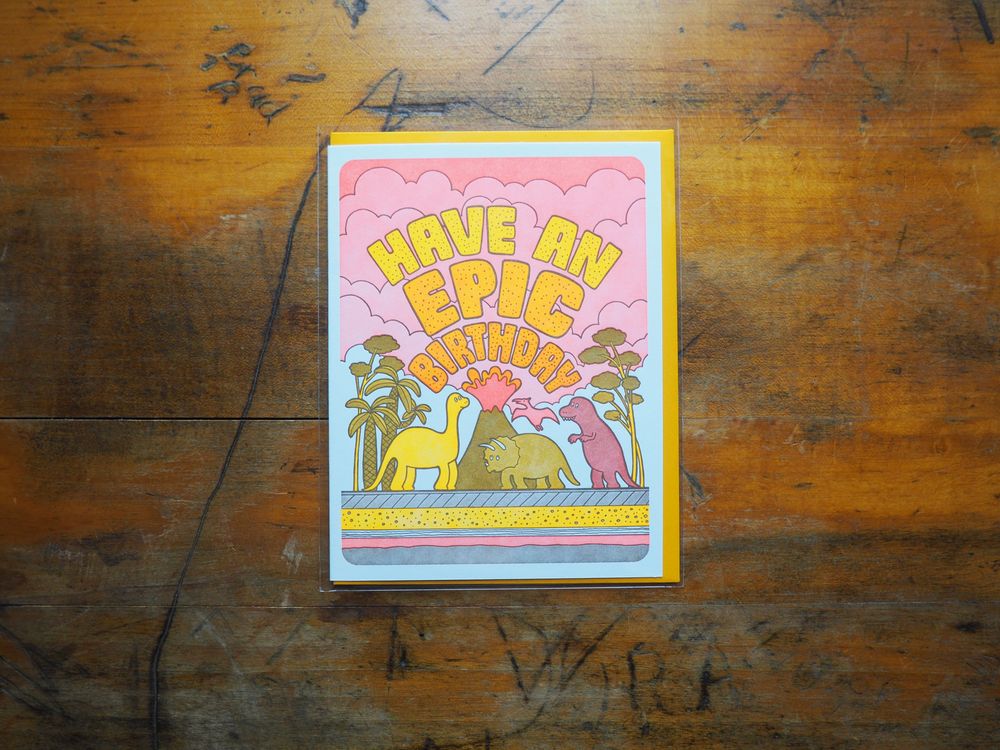Lucky Horse Press - Card - Epic Birthday Dinos