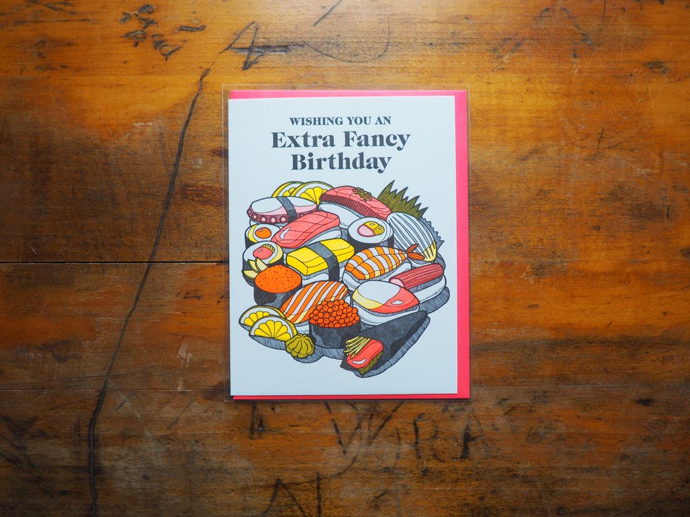 Lucky Horse Press - Card - Extra Fancy Sushi Birthday