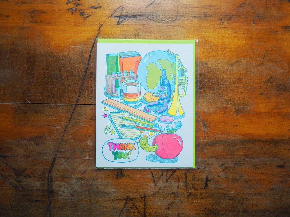 Lucky Horse Press - Card - Thank You School Supplies