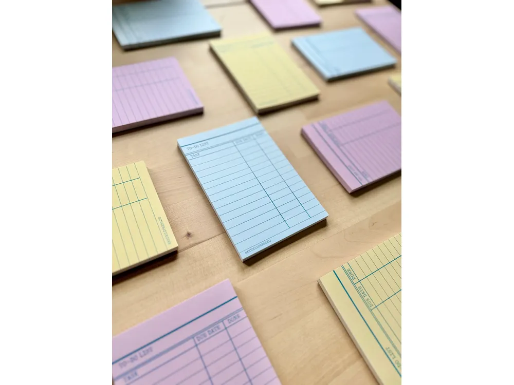 Marigold Press - Notepad - Library Card (Blue)