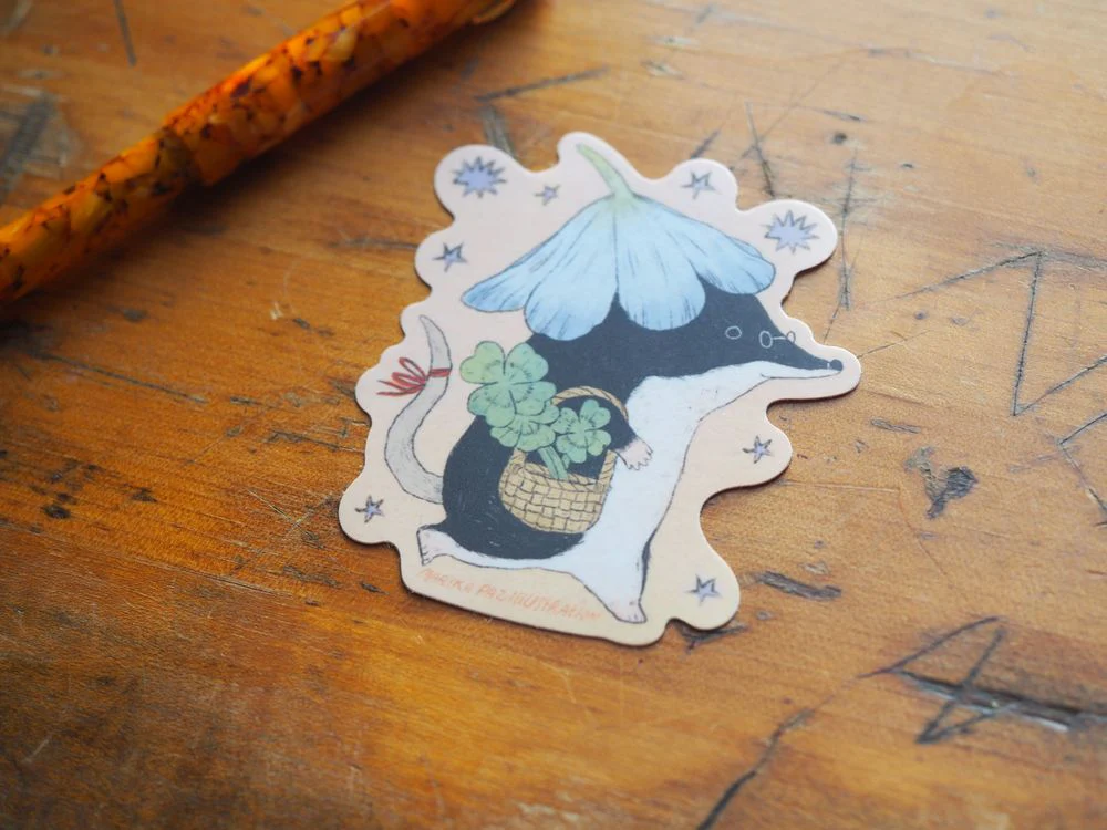 Marika Paz Illustration - Vinyl Sticker - Lucky Shrew