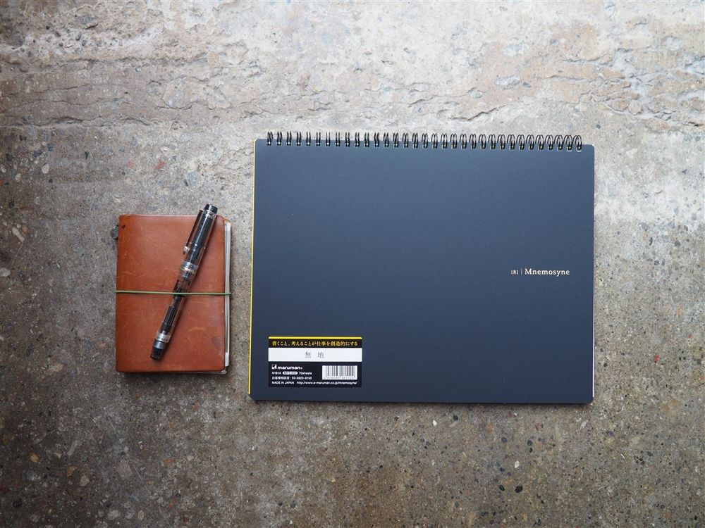 Maruman Mnemosyne Spiral Bound Notebook A4 - Plain - Image 2