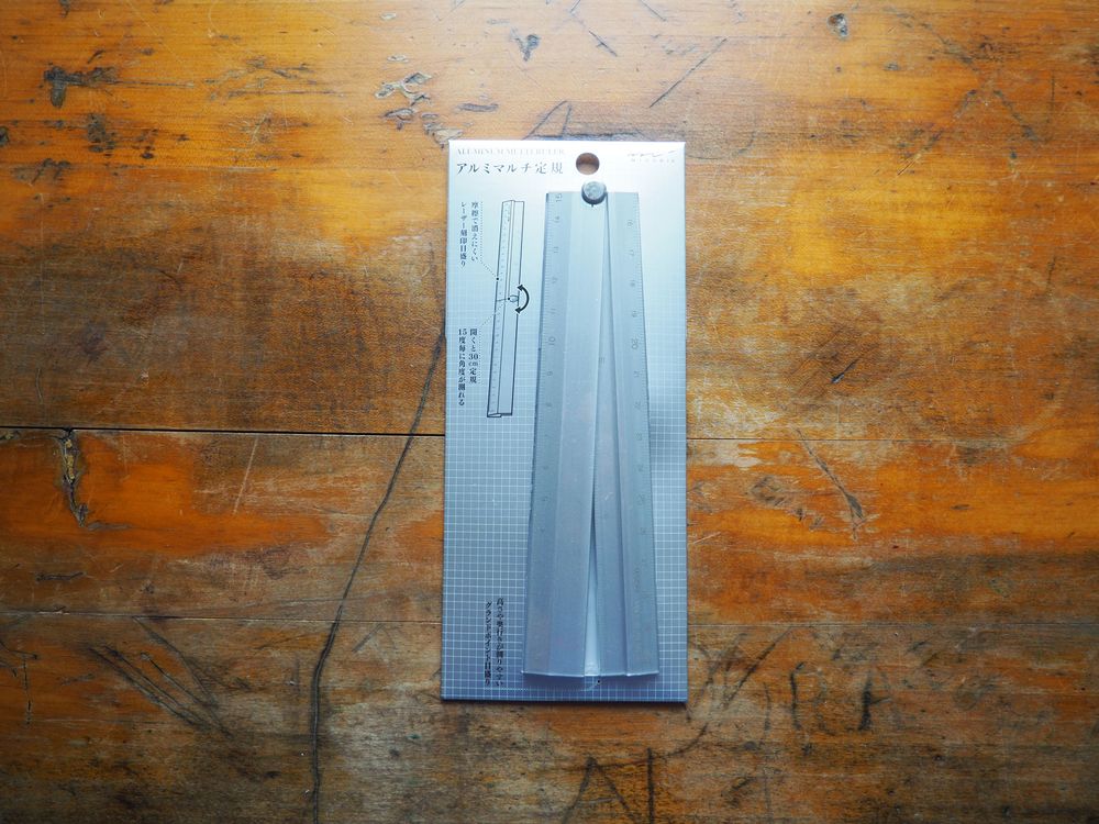 Midori Aluminum Folding Multi-Ruler - Silver