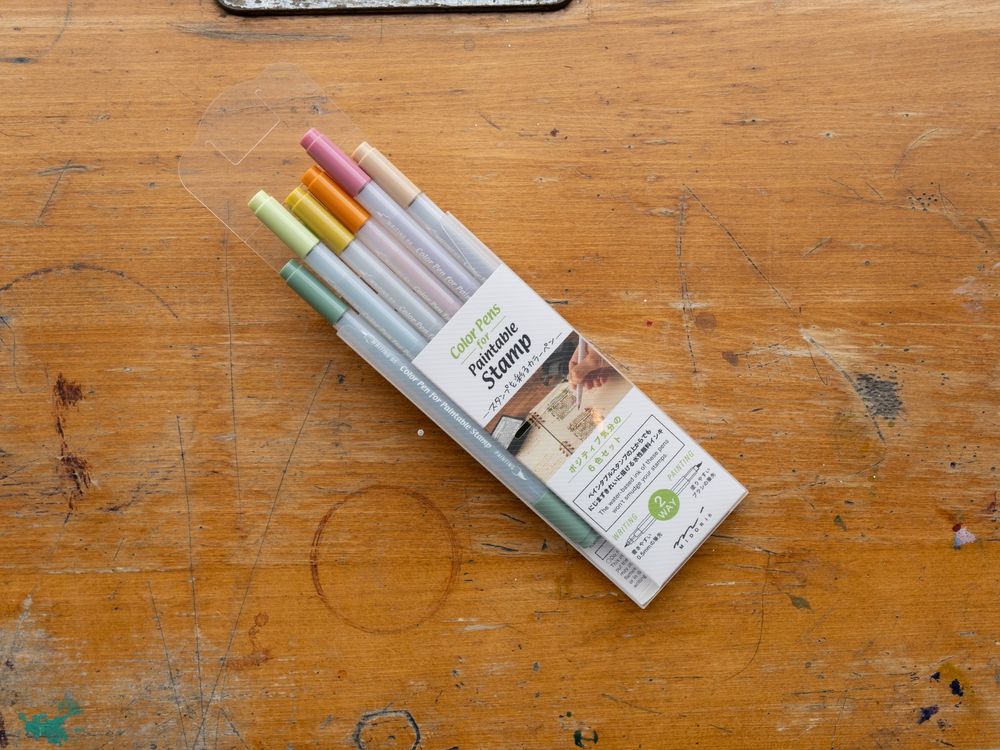 Midori Color Pens for Paintable Stamps - 6 Pieces - Positiveness - Image 2