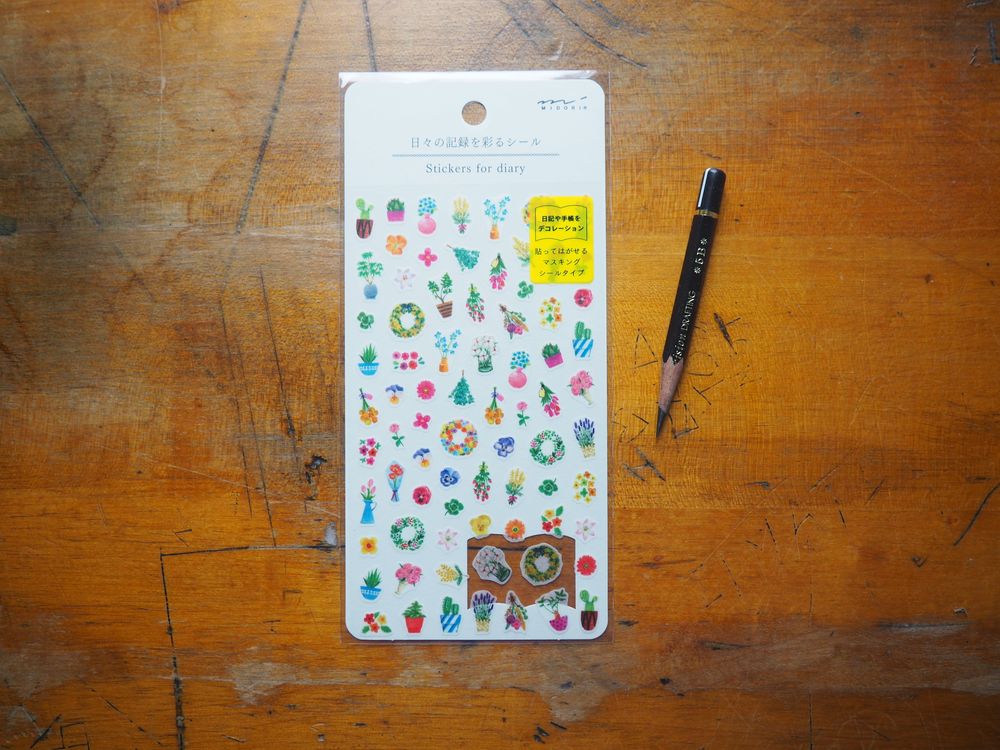 Midori Daily Records Stickers - Flowers (2565)