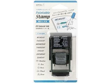 Midori Paintable Stamp - Days of the Week and Weather