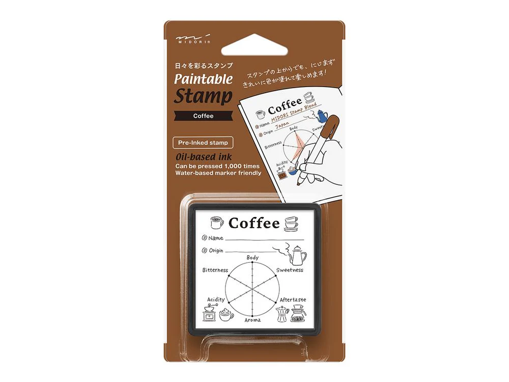 Midori Paintable Stamp - Single Design - Coffee