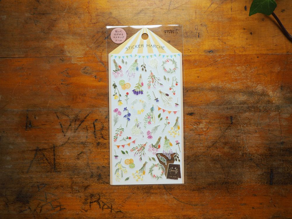Midori Stickers - Marche Dried Flower (2375)