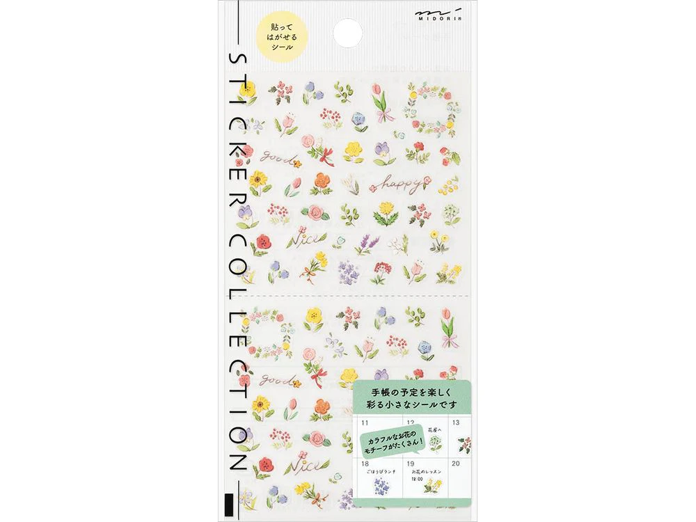 Midori - Sticker Sheet - Wild Flowers (2682)
