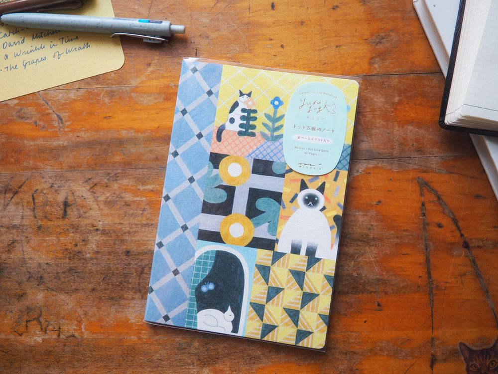 Midori - Yuru Log B6 Notebook - Cat