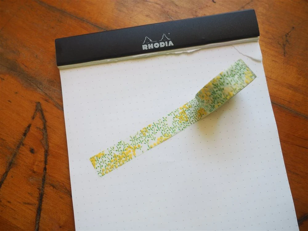 MT Washi Tape - Green Grass Yellow Flowers (MTFL1P03)