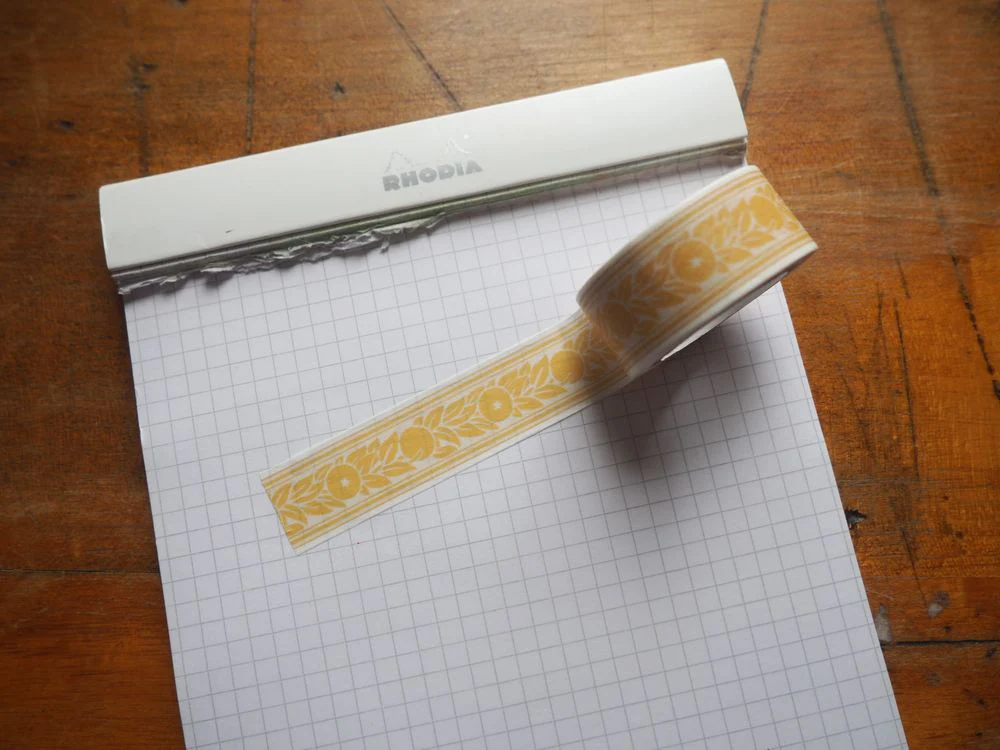 MT Washi Tape - William Morris Washi Tape - Orange Border (MTWILL20)