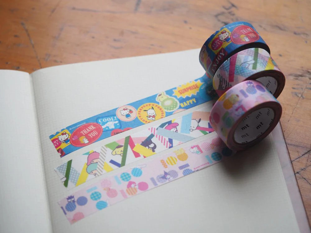 MT x Kamoi 100th Anniversary Washi Tape 3-Piece Set - Sanrio Characters